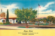 1940s Tucson Arizona Major Motel occupation roadside Postcard 26-5466 picture