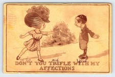 Don't You Trifle With My Affections Vintage Postcard Damaged DMG17 picture