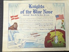 ***VINTAGE 1958 KNIGHTS OF THE BLUE NOSE CERTIFICATE***UNUSED picture
