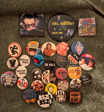 Lot of 30 New Wave Vtg 80's Pin Badge Button Ska OG Gen X picture