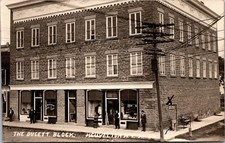 Heuvelton, New York, State Street, Storefronts, St. Lawrence Co, Postcard RPPC picture