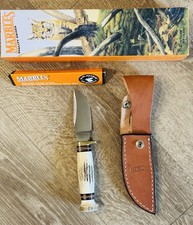 Marbles 3.75 Inch Blade Woodcraft.  Stag Handle.   NOS.   Mint In Box picture