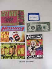 Hedwig And The Angry Inch, Four Promo Theater Cards,  Money,  Name Badge   Set picture