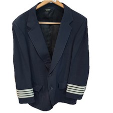 Vtg American Airlines Pilots (Captain) Navy Uniform Jacket 43L See photos #1285 picture
