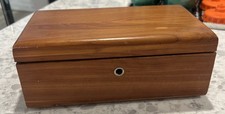 Vtg Mini Cedar Chest Jewelry Box Hope Chest Keepsake Box Salesman Sample No Key picture