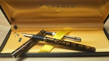 VTG Waterman Exclusive Fountain Pen Cognac Lacquer 18K Medium Nib Box Set Bonus picture