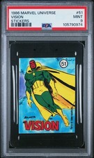1986 Marvel Comic Images Stickers #51 Vision PSA 9 picture