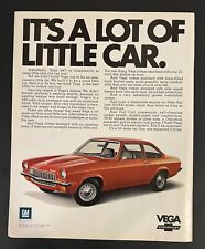 Chevrolet 1971 Life Print Add 13x11 Red Vega Automobile picture