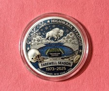 Buffalo Bills Highmark Stadium Farewell Season  Collectors Coin Double Sided 34G picture