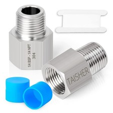 2PCS Forging of 304 Stainless Steel Fitting, Reducer Adapter, 1/4