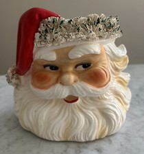 Vintage Relpo Santa Head Planter Christmas Unique Piece picture