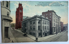 Antique Postcard Peter Paul Church Carnegie Library YMCA Chattanooga Tennessee  picture