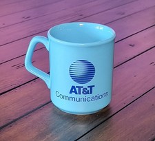 RARE Vintage AT&T Communications Baby Blue Coffee Mug Made in England picture