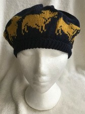 REDUCED CORGI  NEW BERET style Knitted HAT with DOG design picture