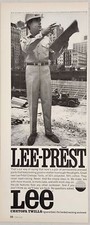 1966 Print Ad Lee-Prest Chetopa Twills Men's Work Clothes Construction Site picture