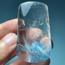 214Ct Natural Clear Beautiful Blue Dumortierite Crystal Quartz Polished Specimen picture