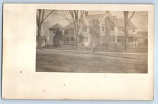 c1910's R H Ensign Victorian House Simsbury Connecticut CT RPPC Photo Postcard picture