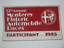 12th Annual Monterey Historic Automobile Race - 1985 PARTICIPANT Patch picture