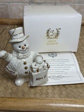 1999 Lenox Annual Porcelain Snowman Ornament - Box picture