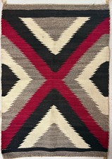 Antique Navajo Rug GANADO RED 1940’s-60’s Navajo Nation Native American Indian picture