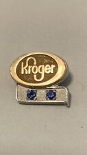 Vintage Kroger 10K Gold Filled Genuine Sapphire  10 year Service Award Lapel pin picture