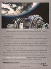 Allied Signal 1989 Original Aerospace Print Ad Solar Dynamic Power System picture