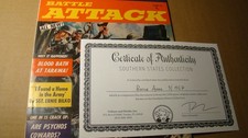 MEN'S ADVENTURE MAG - BATTLE ATTACK 1 *HI-GR* SOUTHERN STATES PEDIGREE 1957 picture