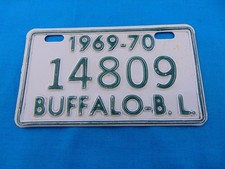 Vintage Rare Buffalo New York Bicycle License Plate 1969 1970 Schwinn Huffy AMF picture