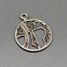 925 Sterling Silver Chai Pendant Life Hebrew Jewelry Judaica Filigree picture