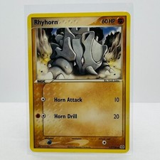 Pokémon Rhyhorn 62/106 EX Emerald 2005 Pokemon Common Card MP-LP picture