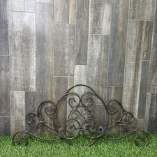 Large Vintage Scroll Metal Wall Decor Candle Holder Rustic Tuscan Wrought Iron  picture
