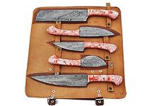 Custom Handmade Damascus Chef Knives Set/Kitchen Knives 5 Pieces Set SS-17319 picture