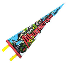 PENNANT Albuquerque New Mexico Vtg  Indian San Felipe Navajo Old Town 16” picture