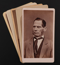 CDV Carte de Visite Lot of 5 Uniquely Featured Men Greater Pennsylvania #714 picture