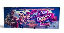 Shake Your Booty Authentic IGT Slot Machine Glass Top Panel GC2 Marquee picture