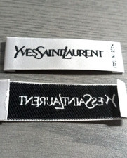 ONE YSL Yves Saint Laurent clothes Label tag replacement  label 2 1/4
