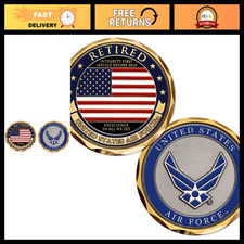 Retired U.S. Air Force Challenge Coin - Military Collectible, Gift for Veterans picture