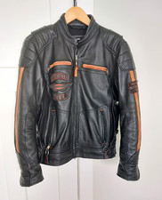 Harley-Davidson Genuine MotorClothes Leather Riding Jacket Black Mens Size Large picture
