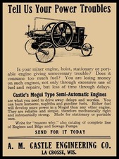 1913 A.M. Castle Engineering Mogul Type Farm Engines New Sign 24x30