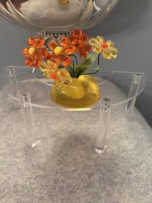VTG 1960’s New Design Inc Lucite Flower Bouquet Sculpture Orange Yellow MCM Read picture