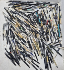 Lot of Approx. 200 Vintage Advertising Collectible Pens Ballpoint Click Bulk picture