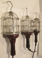 Lot 3 Vintage Nautical Industrial Trouble Light Stewart R Browne Bakelite BSMT picture