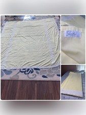 Shaxted of Beverly Hills Vintage Bed Sheet 88“ x 80“ Pastel Yellow with trim picture