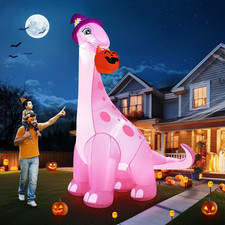 13FT Giant Inflatables Decorations Outdoor Pink Dinosaur Huge Blow up Yard Decor picture
