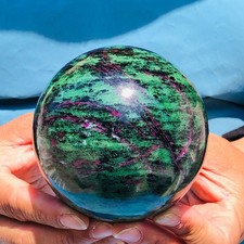 2 pieces 5.14LB Natural Red and Green Treasure Ball Quartz Crystal Healing 5169 picture