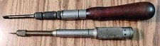 Lot of 2 Antique Goodall - Pratt Spiral Hand Tools - Screwdriver & Drill READ picture