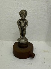 Vintage Metal Manneken Pis Mascot Automotive Radiator Cap Circa 1930s-1950s picture