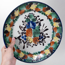 Antique Guanajuato Pottery Charger - Late 19th C. Museum pc. picture