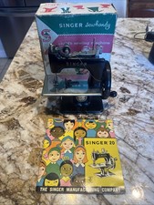 Vintage 1950s Singer Sewhandy Model 20 Sewing Machine W/ Box picture