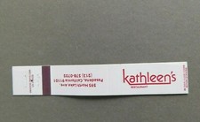 Matchbook cover - Kathleen's Restaurant - N Lake Ave, Pasadena, California, CA picture